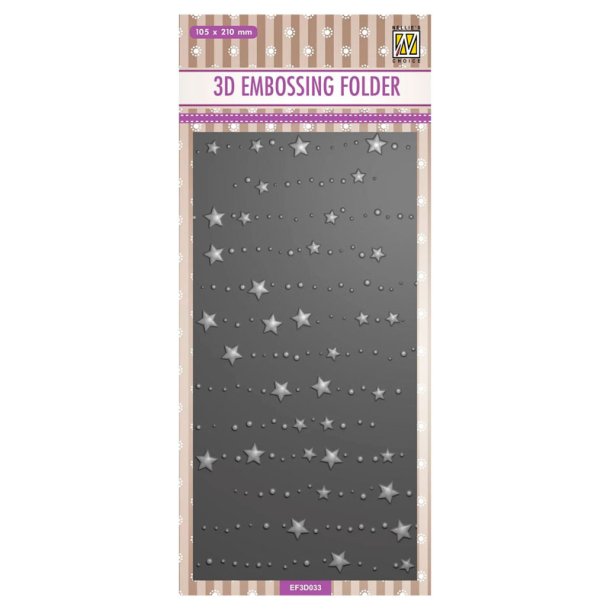 Nellie Snellen -Embossing Folder  - Stjerme og Prikker