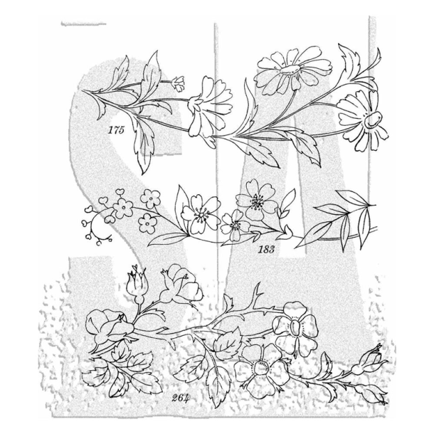 Tim Holtz - Stempel - Embroidery