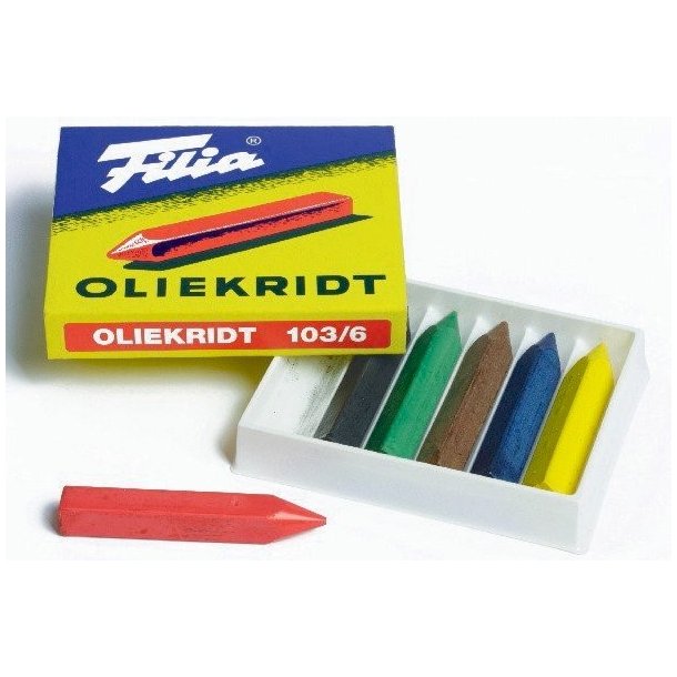 Filie oliekridt- 6 farver