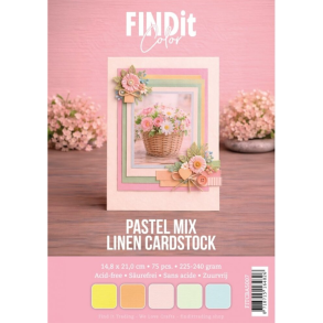 Find it - Linnen - Blok A5 - Pastel mix - 75 ark