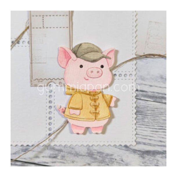 Gummiapan - Die - Jakke og Kasket til Gris