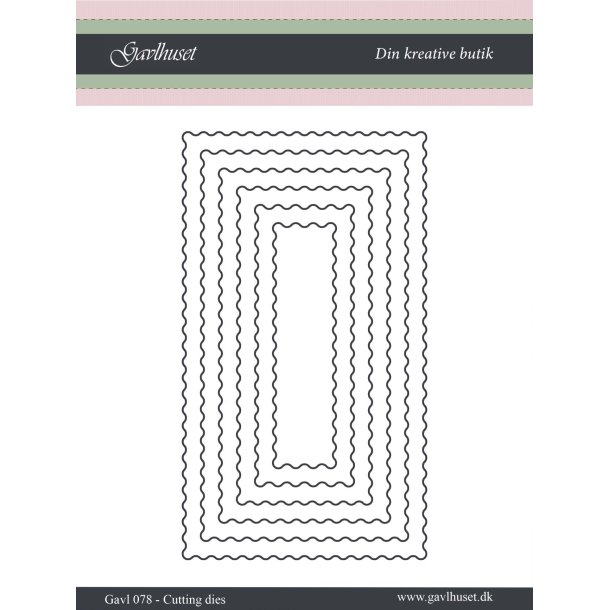 Gavlhusets Design - Die - Rammer - Mini slimcard med Blgekant