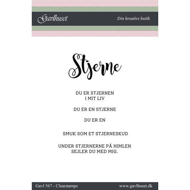 Gavlhusets Design - Stempel - Stjerne