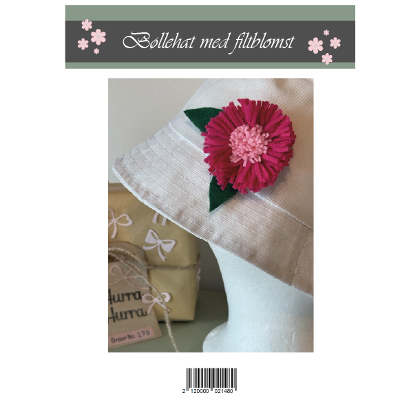 Gavlhusets Design - Mnster - Bllehat med filtblomst