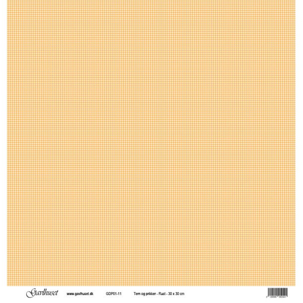 Gavlhusets Design - Papir - Tern og prikker  Rust