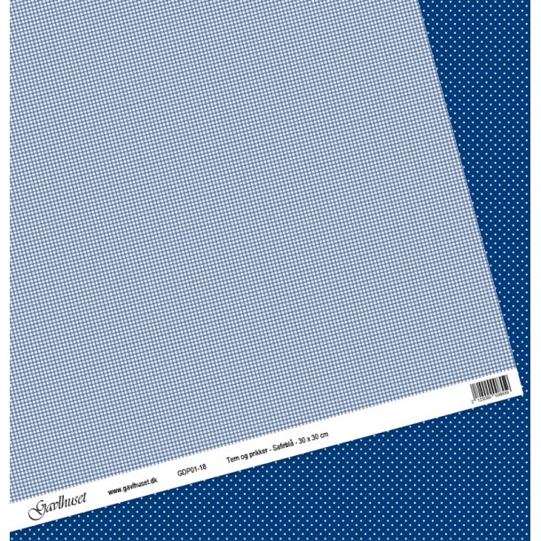 Gavlhusets Design - Papir - Tern og prikker - Safirbl