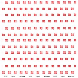 Gavlhusets Design - Papir - Dannebrog - Rd