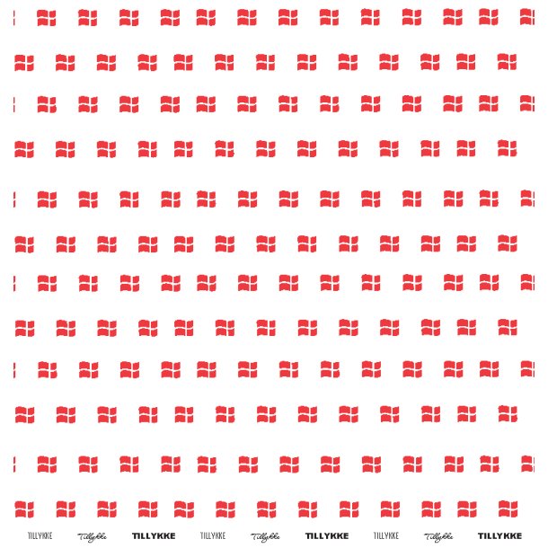 Gavlhusets Design - Papir - Dannebrog - Rd