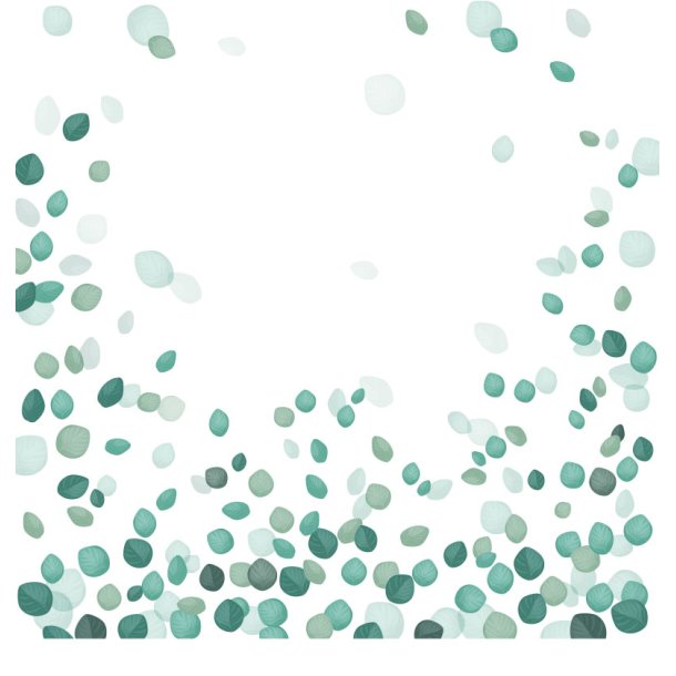 Gavlhusets Design - Papir - Grnne blade