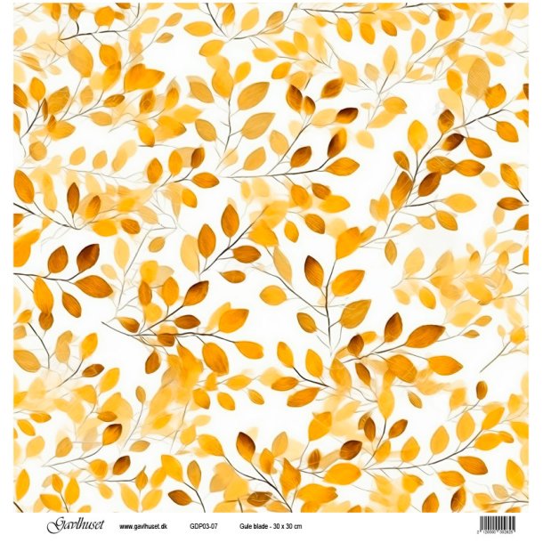 Gavlhusets Design - Papir - Gule blade