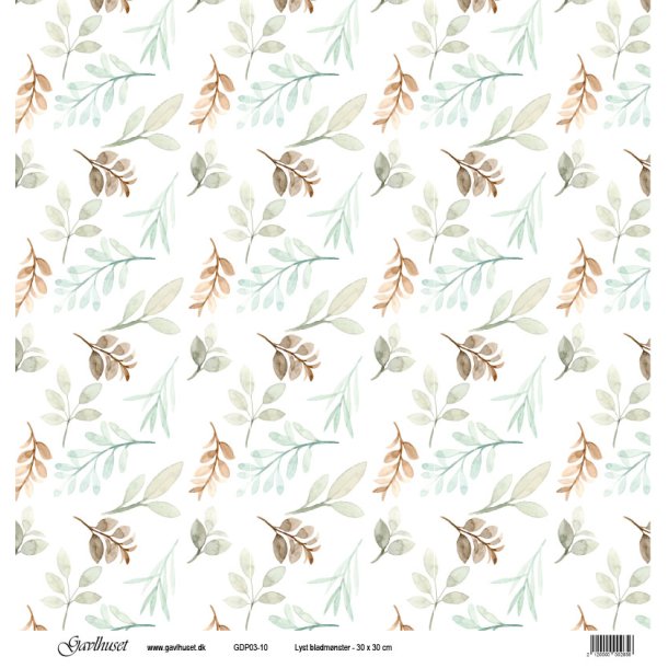 Gavlhusets Design - Papir - Lyst bladmnster