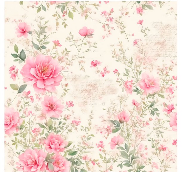 Gavlhusets Design - Papir - Roser - lyserd