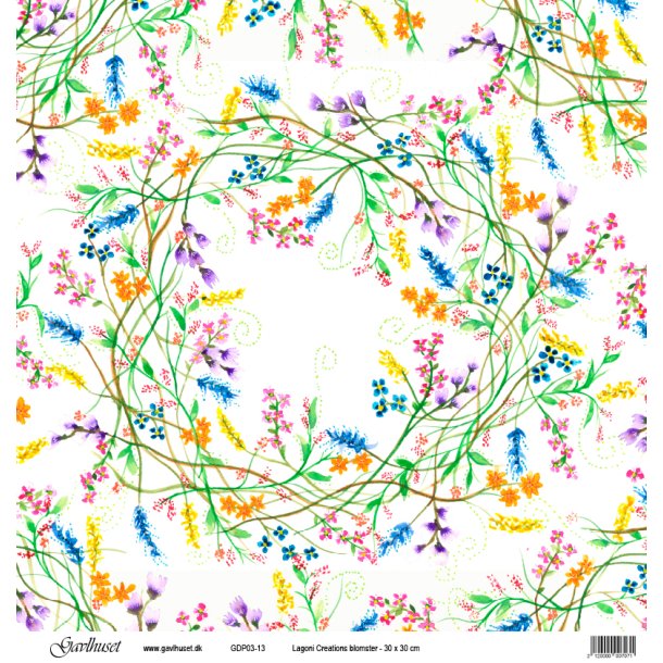 Gavlhusets Design - Papir - Lagoni Creations blomster