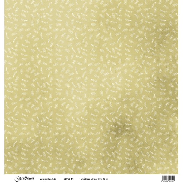 Gavlhusets Design - Papir - smmnstret blade - oliven