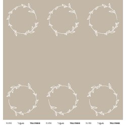 Gavlhusets Design - Papir - Blomsterkrans - Grn / Taupe