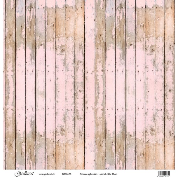 Gavlhusets Design - Papir - Malet tr & Hessian - Lyserd / Beige