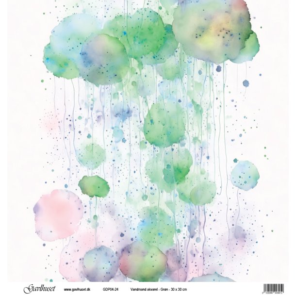 Gavlhusets Design - Papir - Vandmand akvarel - Grn