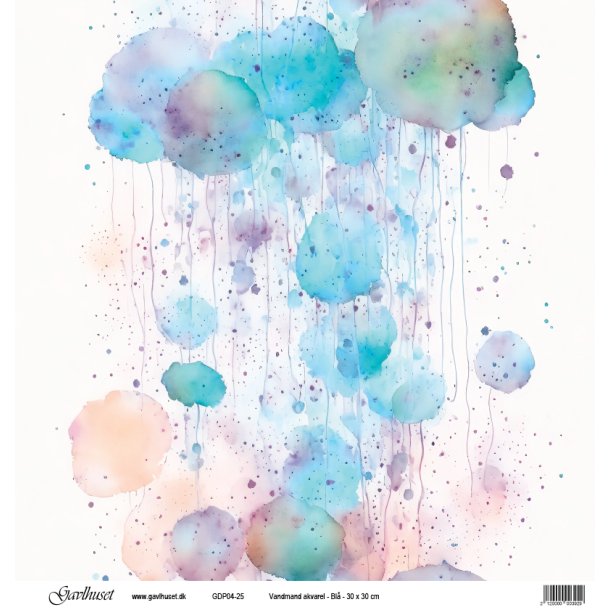 Gavlhusets Design - Papir - Vandmand akvarel - Bl