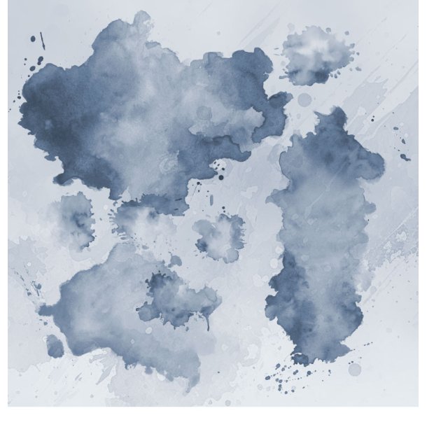 Gavlhusets Design - Papir- Akvarel splat  Bl