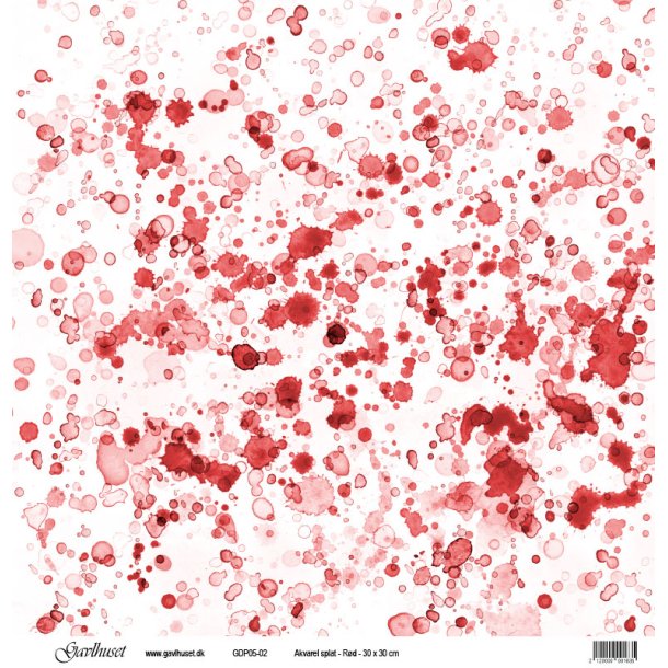 Gavlhusets Design - Papir- Akvarel splat  Rd