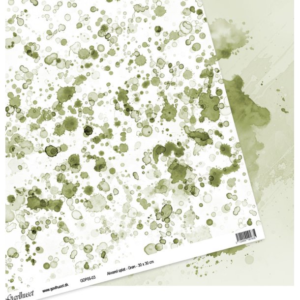 Gavlhusets Design - Papir- Akvarel splat  Grn
