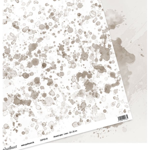 Gavlhusets Design - Papir- Akvarel splat  Linen
