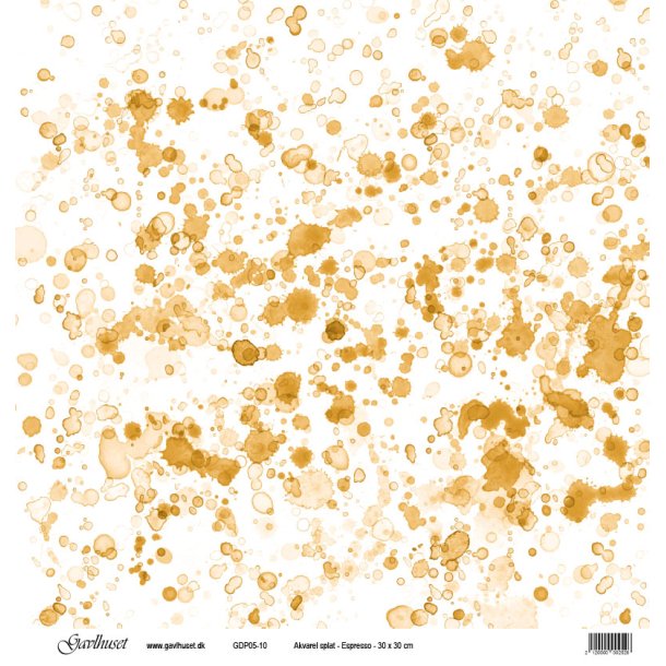 Gavlhusets Design - Papir - Akvarel splat - Espresso