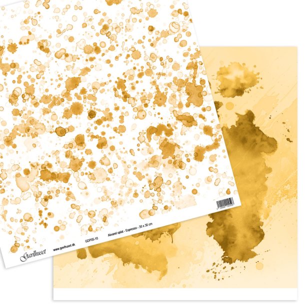Gavlhusets Design - Papir - Akvarel splat - Espresso