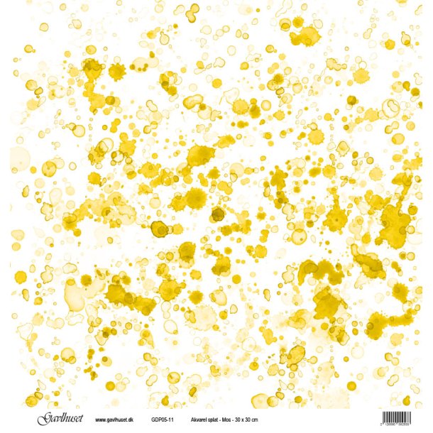 Gavlhusets Design - Papir - Akvarel splat  Mos
