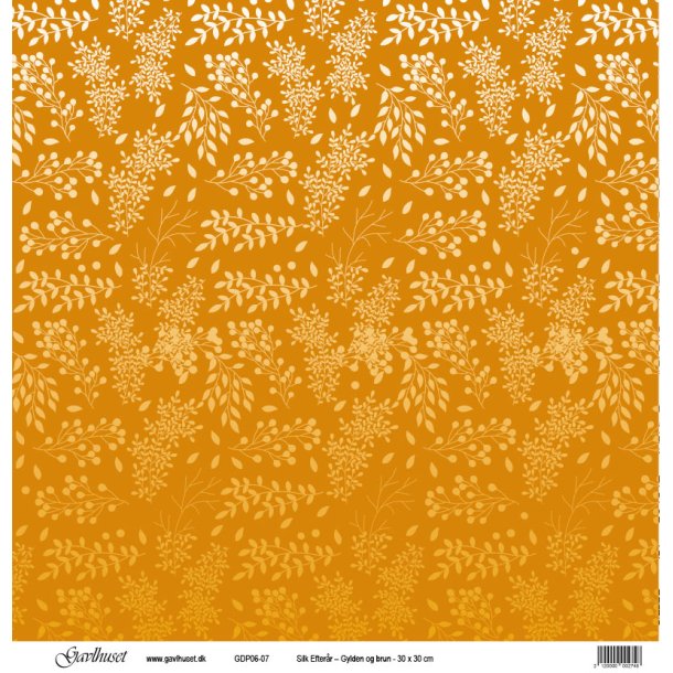 Gavlhusets Design - Papir - Silk Efterr  Gylden og brun