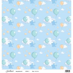 Gavlhusets Design - Papir - Baby ballon og stjerner