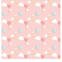 Gavlhusets Design - Papir - Baby ballon og stjerner