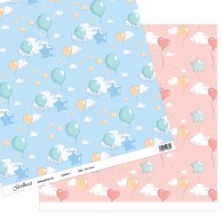 Gavlhusets Design - Papir - Baby ballon og stjerner