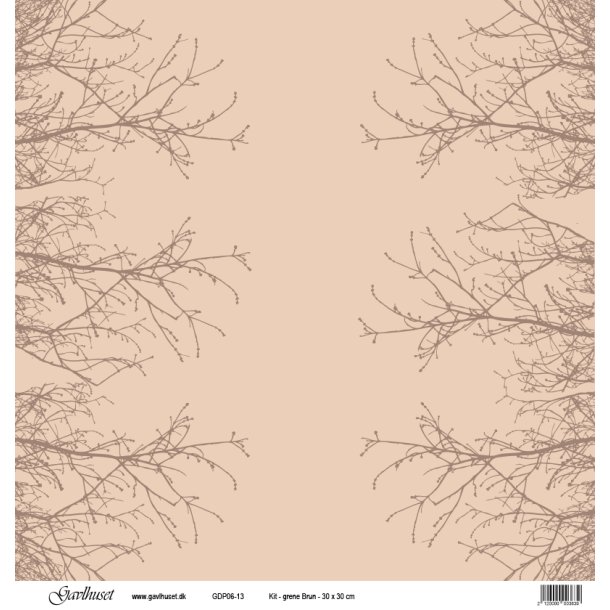Gavlhusets Design - Papir - Kit - Grene - Brun
