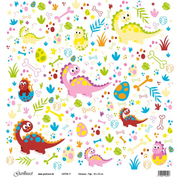 Gavlhusets Design - Papir - Dinosaur - Pige