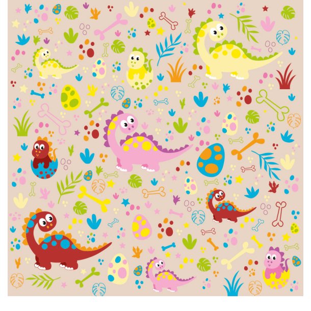 Gavlhusets Design - Papir - Dinosaur - Pige