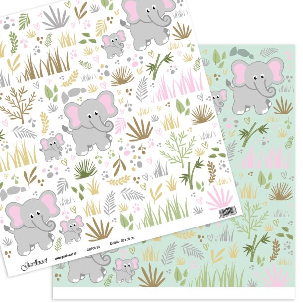 Gavlhusets Design - Papir - Elefant