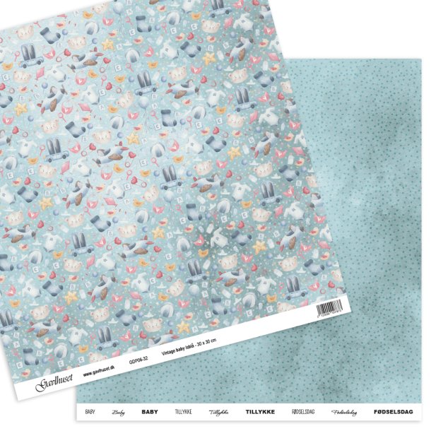 Gavlhusets Design - Papir - Vintage baby Isbl