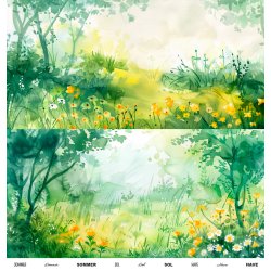 Gavlhusets Design - Papir - Landskaber - Sommer