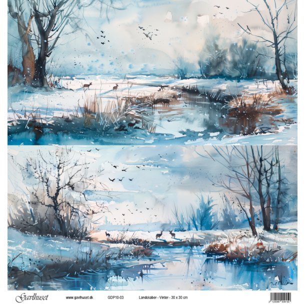 Gavlhusets Design - Papir - Lanskaber Vinter