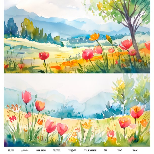 Gavlhusets Design - Papir - Landskaber Forr