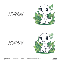 Gavlhusets Design - Papir - Fdselsdagsinvitation - Dino