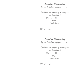 Gavlhusets Design - Papir - Fdselsdagsinvitation - Dino