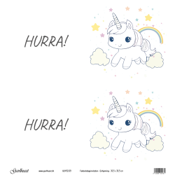 Gavlhusets Design - Papir - Fdselsdagsinvitation - Enhjrning