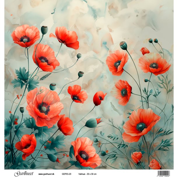 Gavlhusets Design - Papir - Valmue