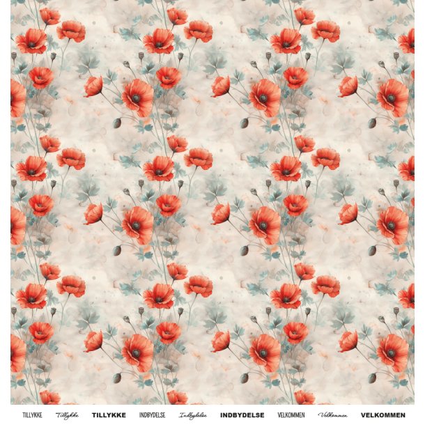 Gavlhusets Design - Papir - Valmue