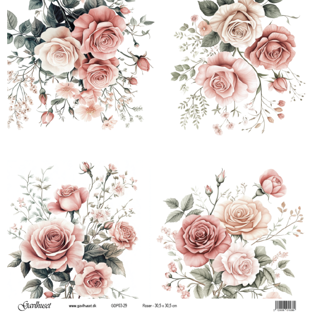 Gavlhusets Design - Papir - Roser