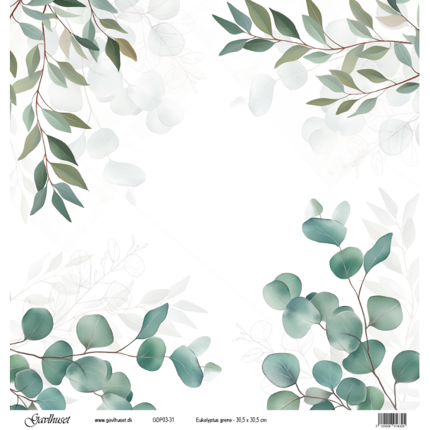 Gavlhusets Design - Papir - Eukalyptus grene