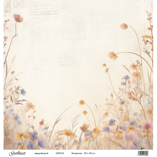 Gavlhusets Design - Papir - Blomstermark