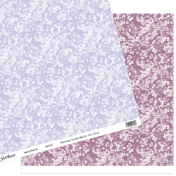 Gavlhusets Design - Papir - Blomstereng - Lavendel / Mrk lilla